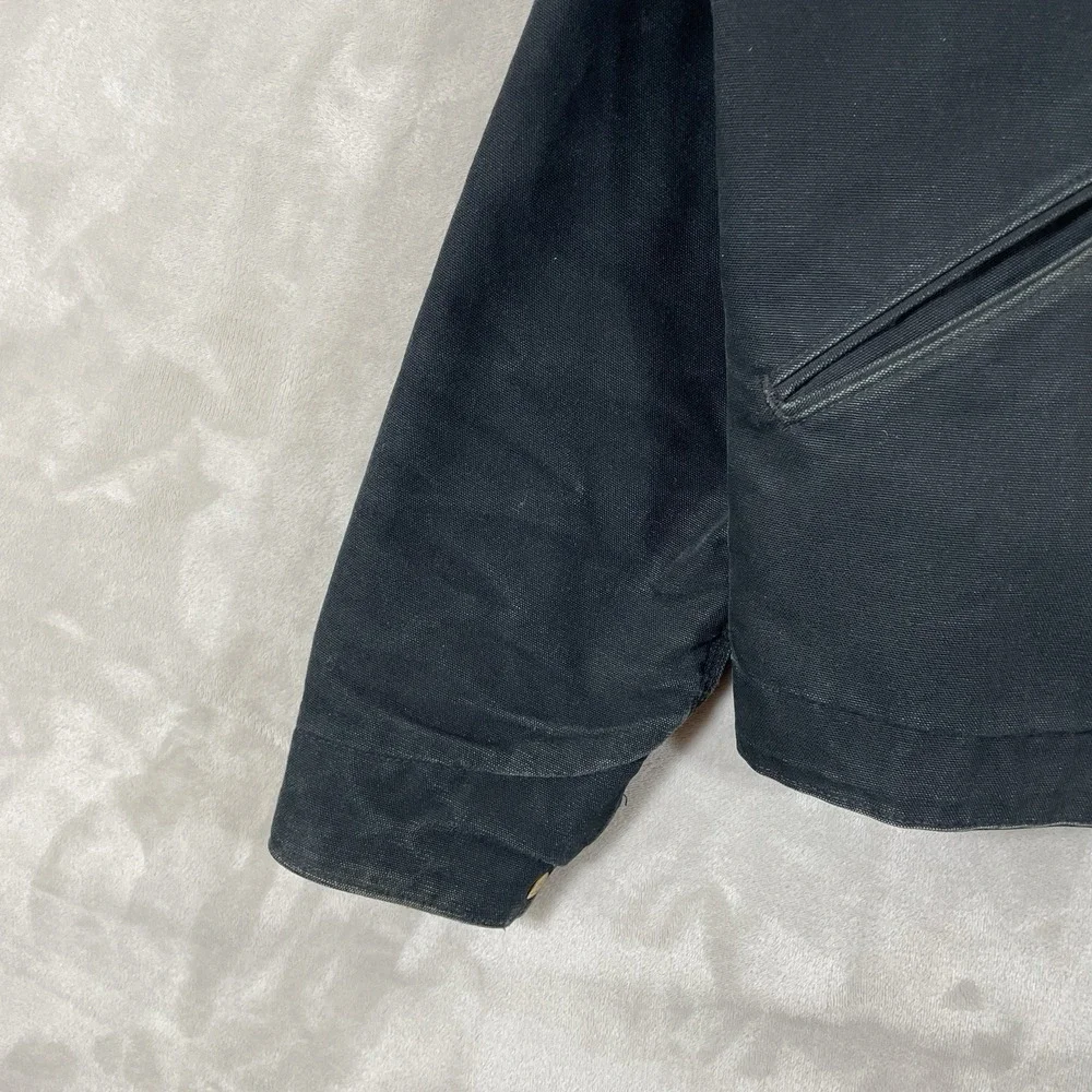 Carhartt J001 BLK Black Detroit Jacket Mens Medium Regular Honeycomb Fade USA